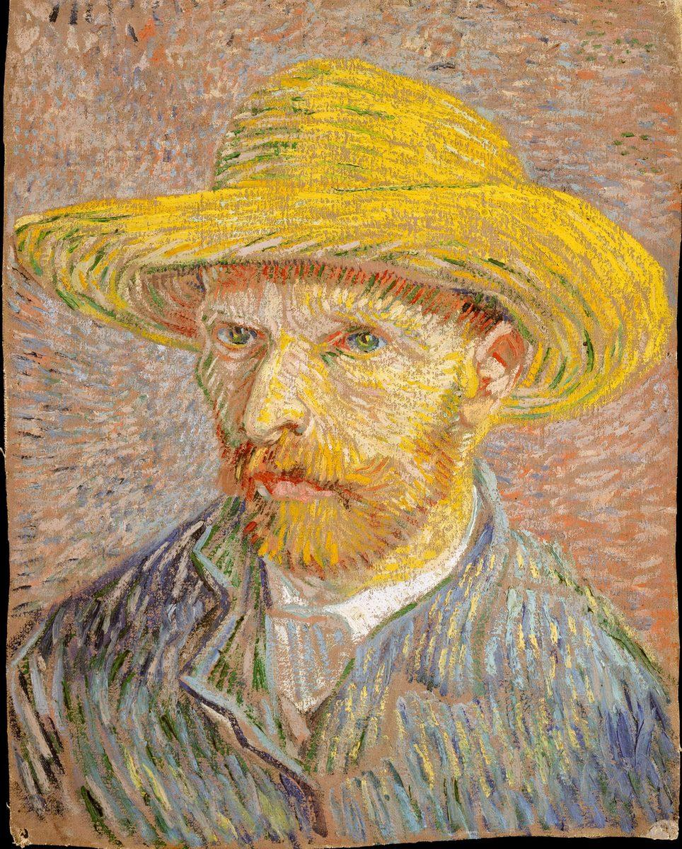 Van Gogh Self-Portrait with Straw Hat